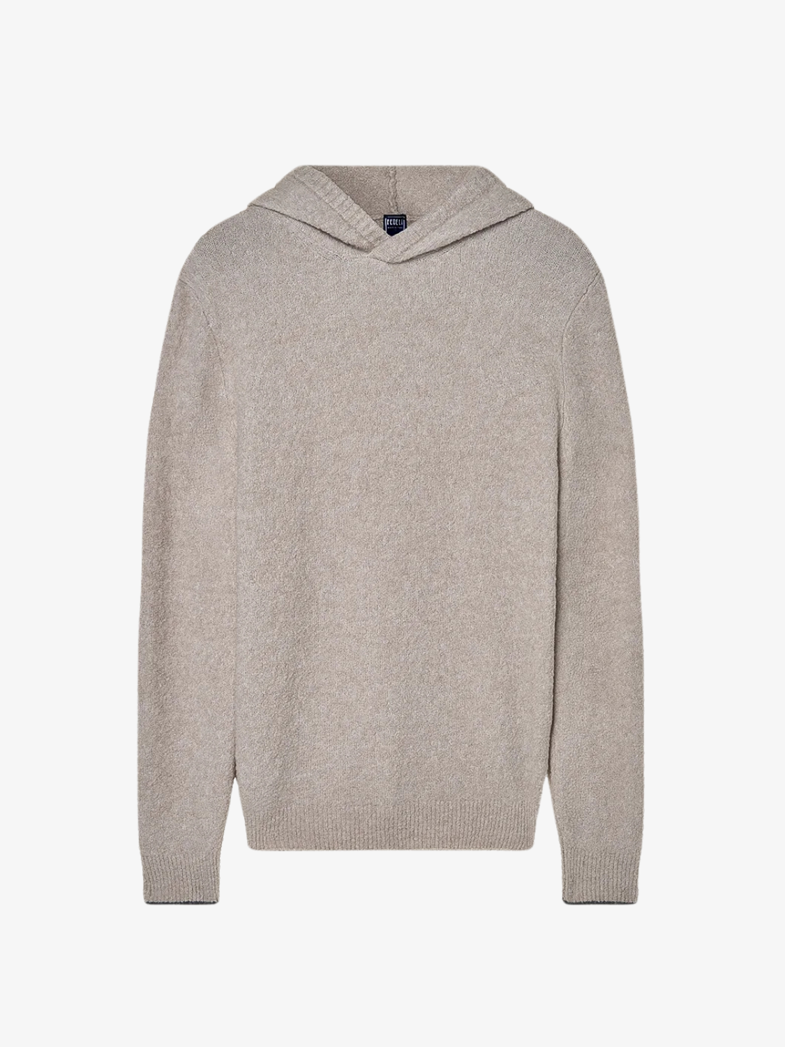 Wool and Cashmere Blend Bicolor Hoodie